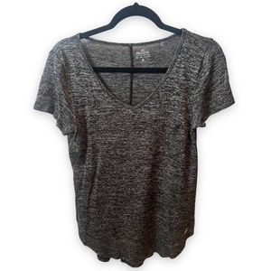 XS Grey/Black Soft T-Shirt - Hollister